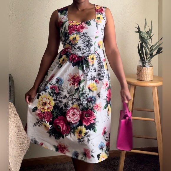 Anthropologie Cottagecore Dress (Unique Farmhouse Pattern) (NWOT) - Picture 10 of 13